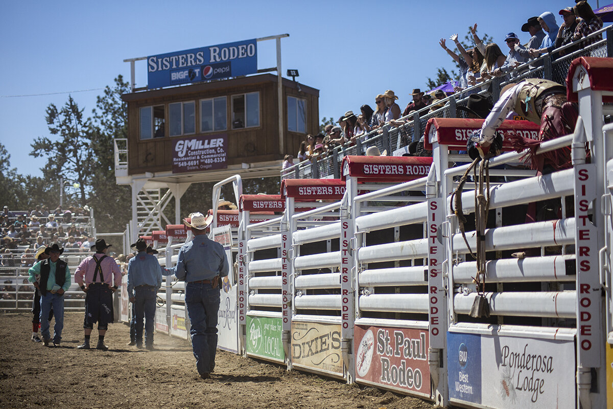 An excited crowd cheers for one of the rodeo’s most anticipated segments – the bull riding event. Saturday, Jun. 8, 2019. Photo by Jessica Smith.