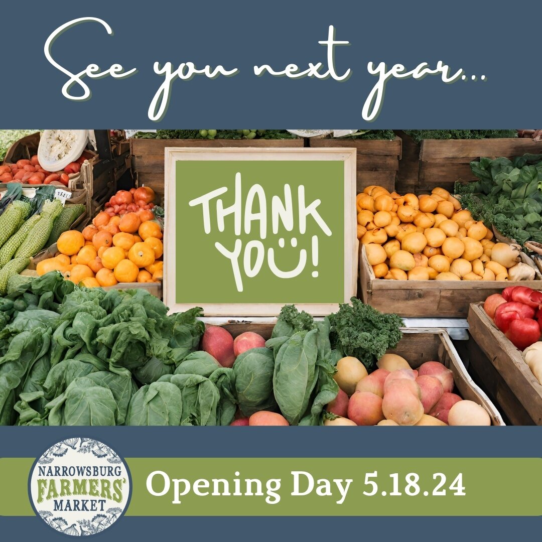 See you next year 👋 Thank YOU again, one and all, for a beautiful Farm Market Season ❤️ ⁠
⁠
It takes a village, and we couldn't have done it without your support 🙏⁠
⁠
SAVE the DATE 🗓️ ⁠
⁠
Opening Day 👉 Saturday, 5/18, 10am-1pm, rain or shine, beh