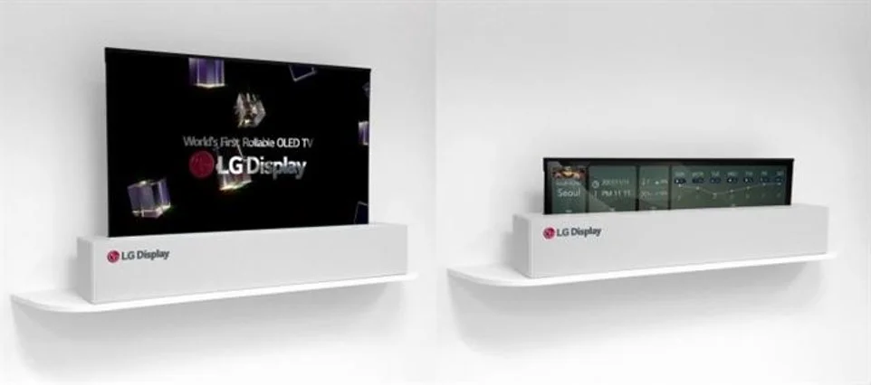 Roll-up televisions by LG Electronics