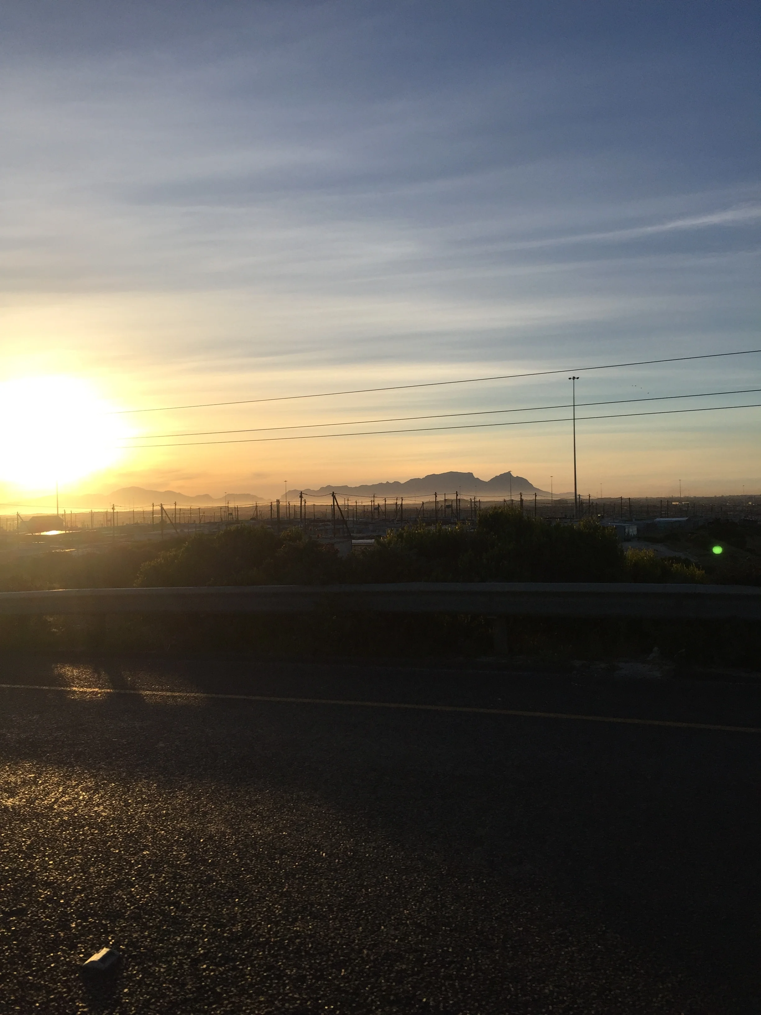 Driving the N2 back to Muizenberg