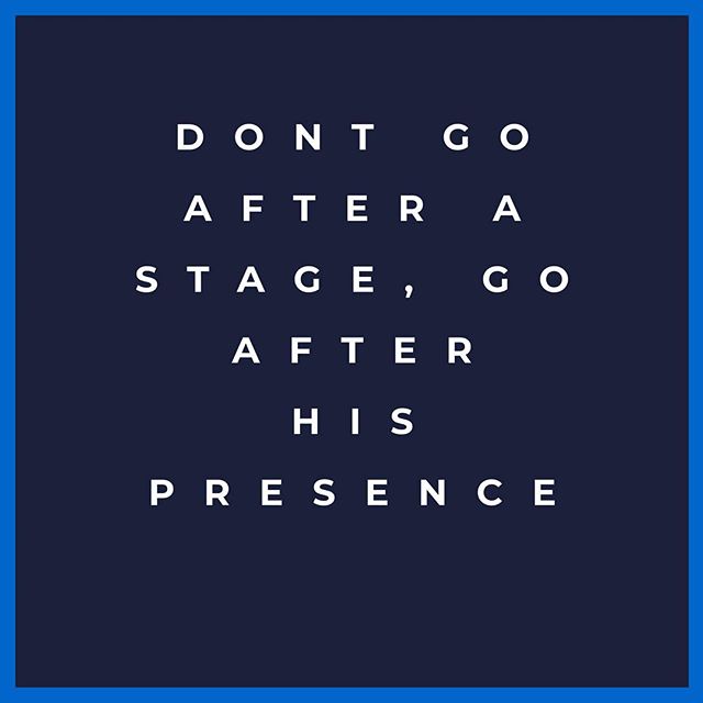 We have to ask ourselves what are pursuing? Mans praise or the presence of Jesus?