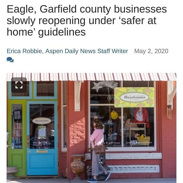 Very nice lil feature in the paper about our REopening. 
Thank you @ericarobbie &amp; @basaltchamber !
Opening May 18th. 
Currently accepting consignment 10-2pm, Monday - Thursday ✨ article link in bio.