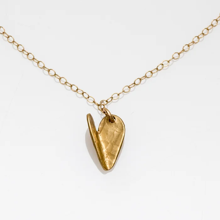 N218 Brass Heart Necklace