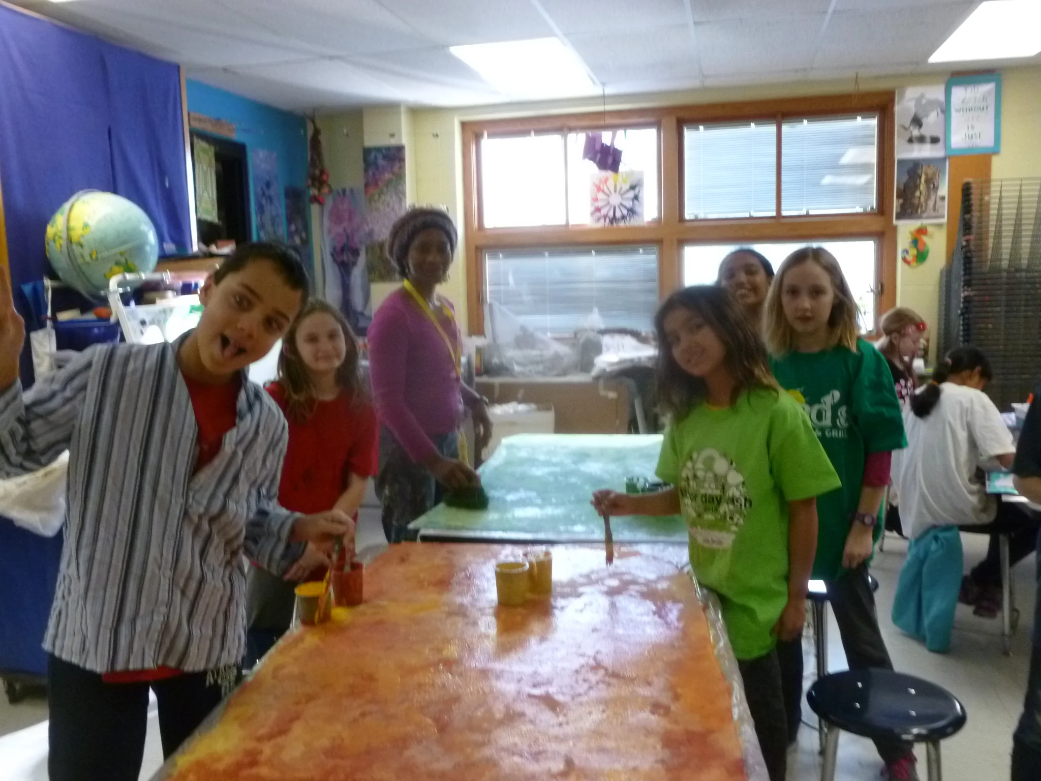 Sauk Trail Elementary school mural with the Clark Street Community School