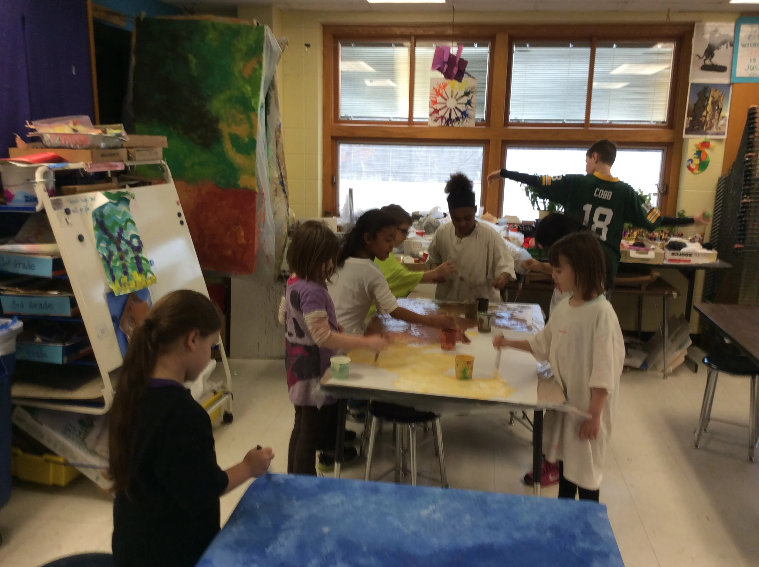 Sauk Trail mural with Clark Street Community School, Middleton