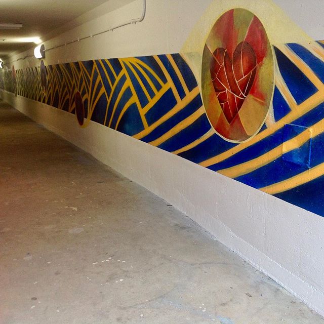 School Road / Northport Road pedestrian tunnel Mural with the DAMA Summer Institute students, Lavie Raven and Eli Lippert. #murals #danearts