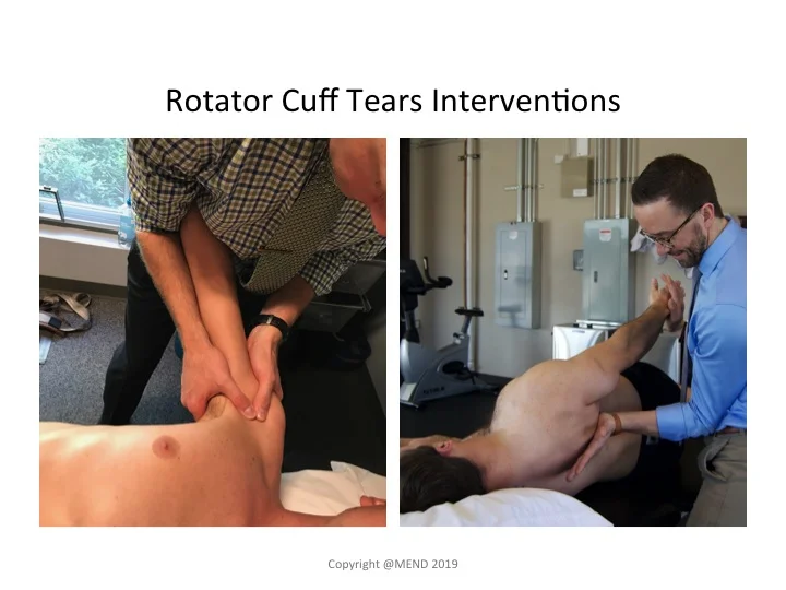 Rotator Cuff Tear — Mend Physical Therapy Blog And Injury Information — Mend