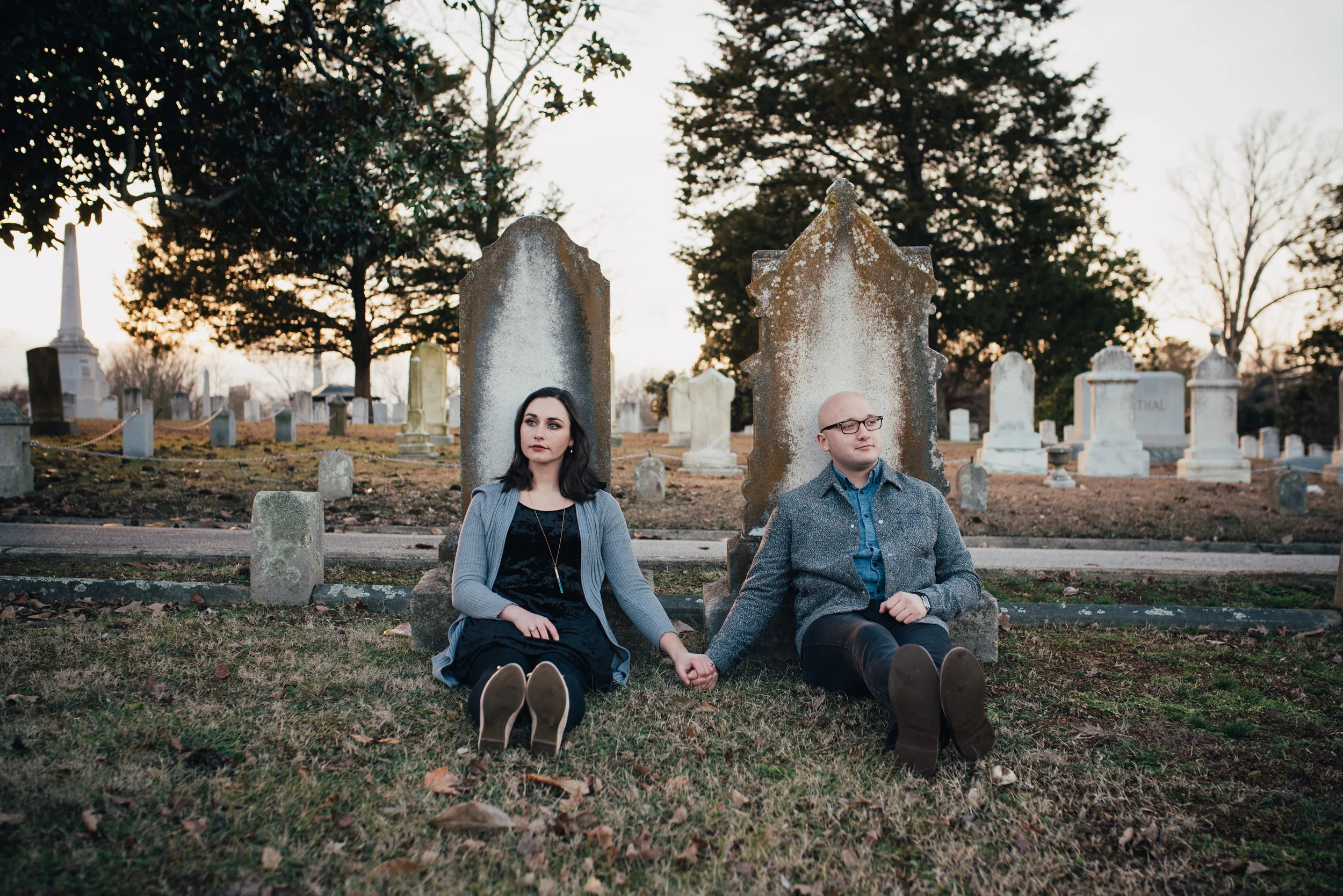 Heather &amp; Parker - Historic Oakwood Cemetery Engagement 