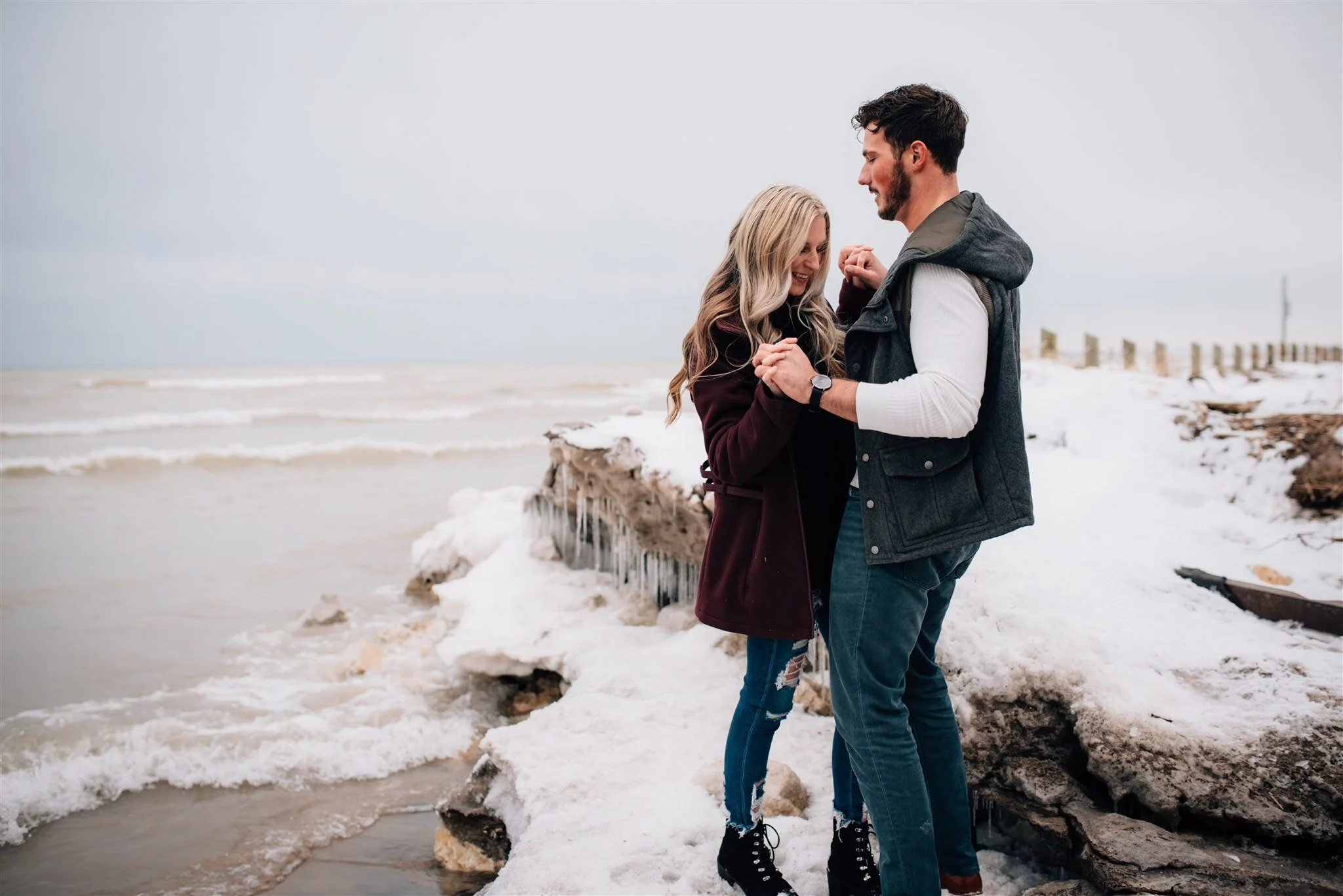 Adrian &amp; Kory - Kohler Andrea State Park Engagement 