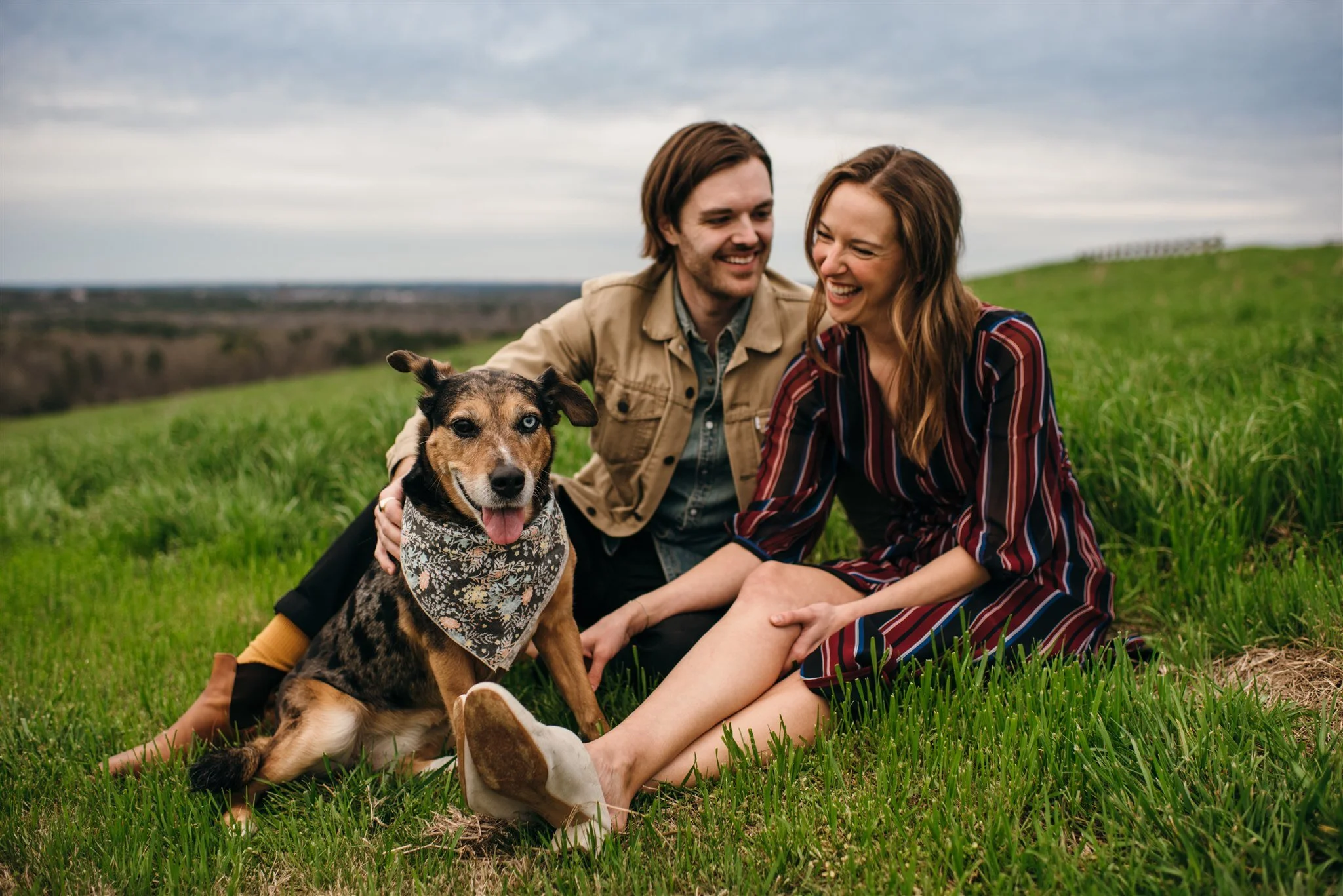 Katie, Rett, &amp; Scout - Raleigh Adventure Couple Session 