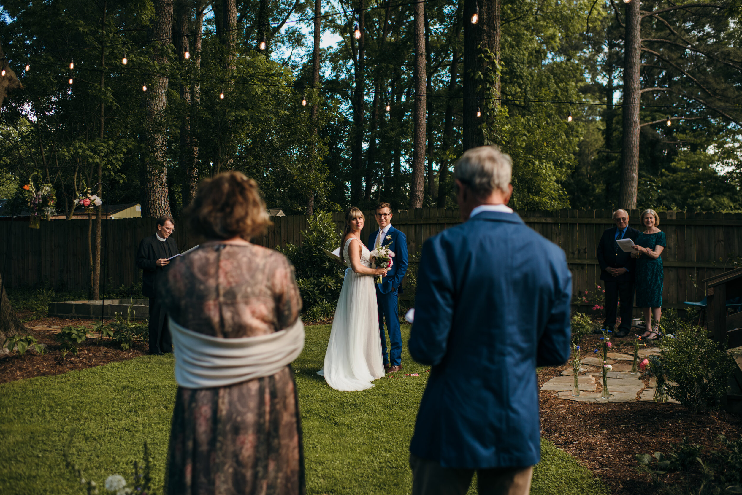 Backyard Wedding in Chapel Hill with North Carolina Elopement Photographer 