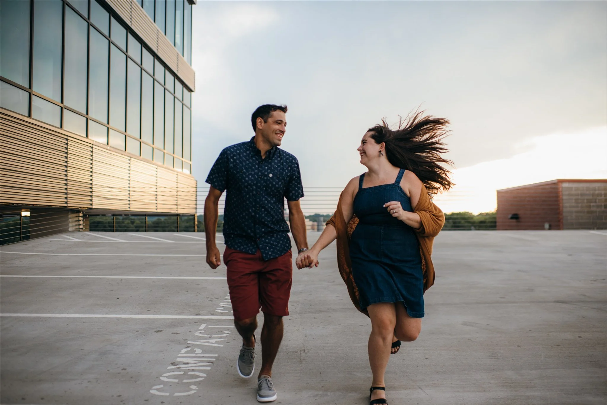 Emerson &amp; Kiron - Downtown Raleigh Engagement Session - Wye Hill Engagement 