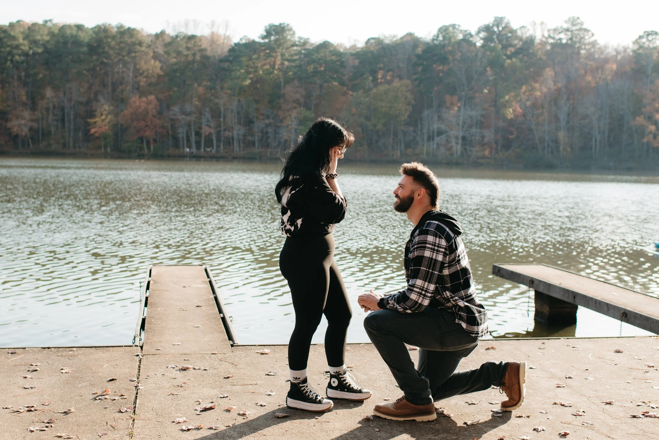 Romantic Picnic Proposal at Umstead Park in Raleigh with Shelby &amp; Jonathan