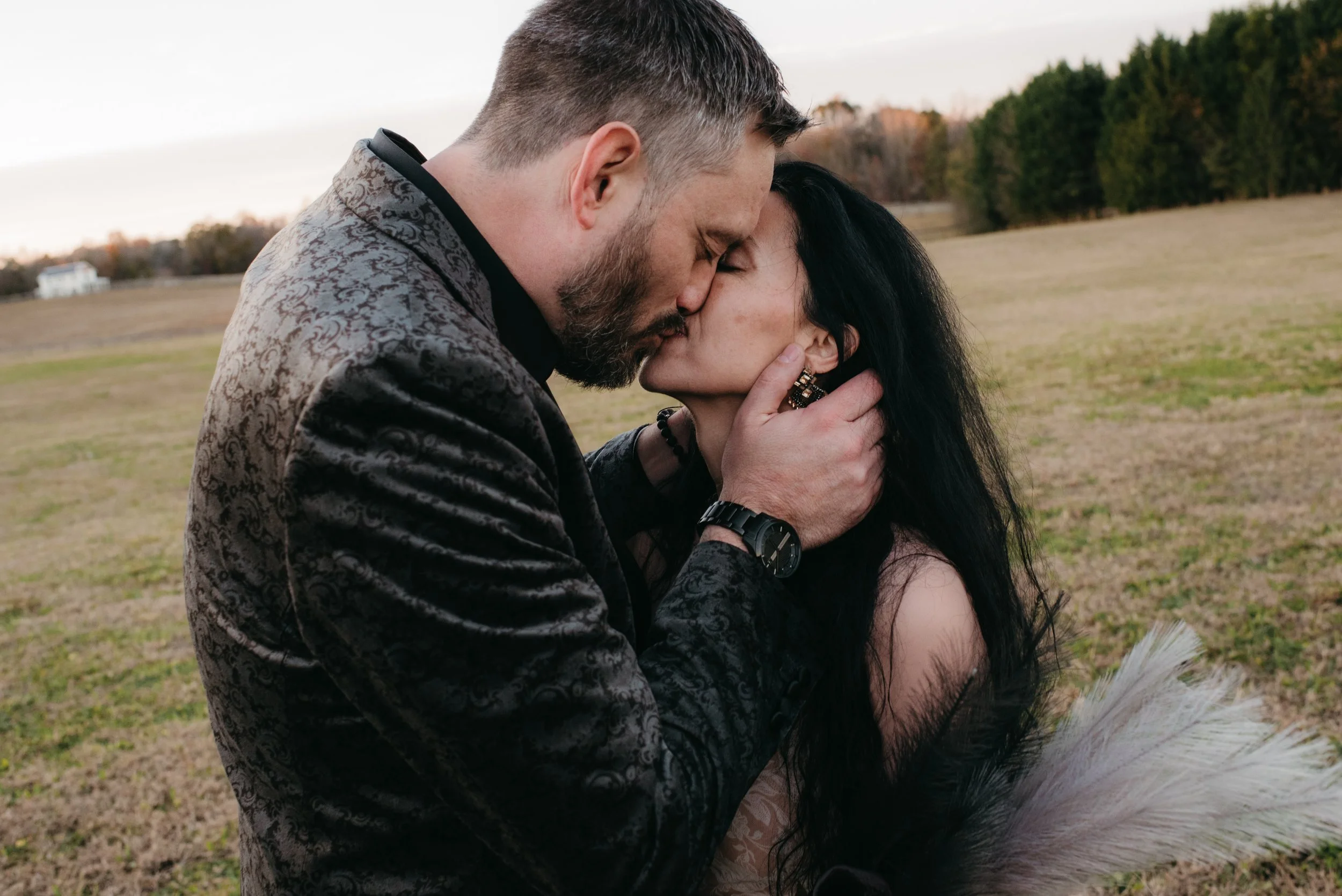 Gothic, Romantic Backyard Wedding in Cedar Grove with Abby &amp; Nick