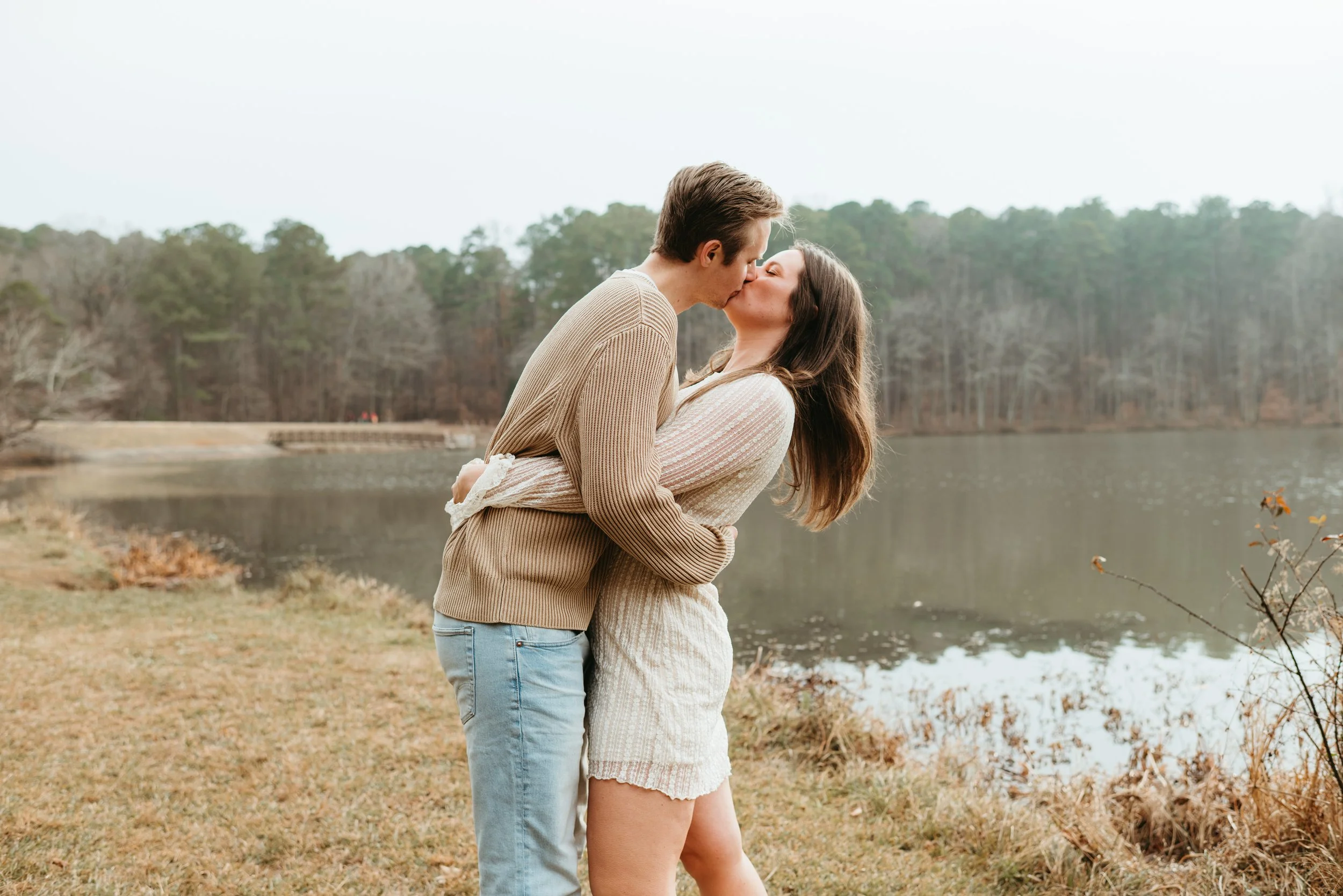 Tranquil, Lighthearted Engagement at Umstead Park with Kayley &amp; Chandler