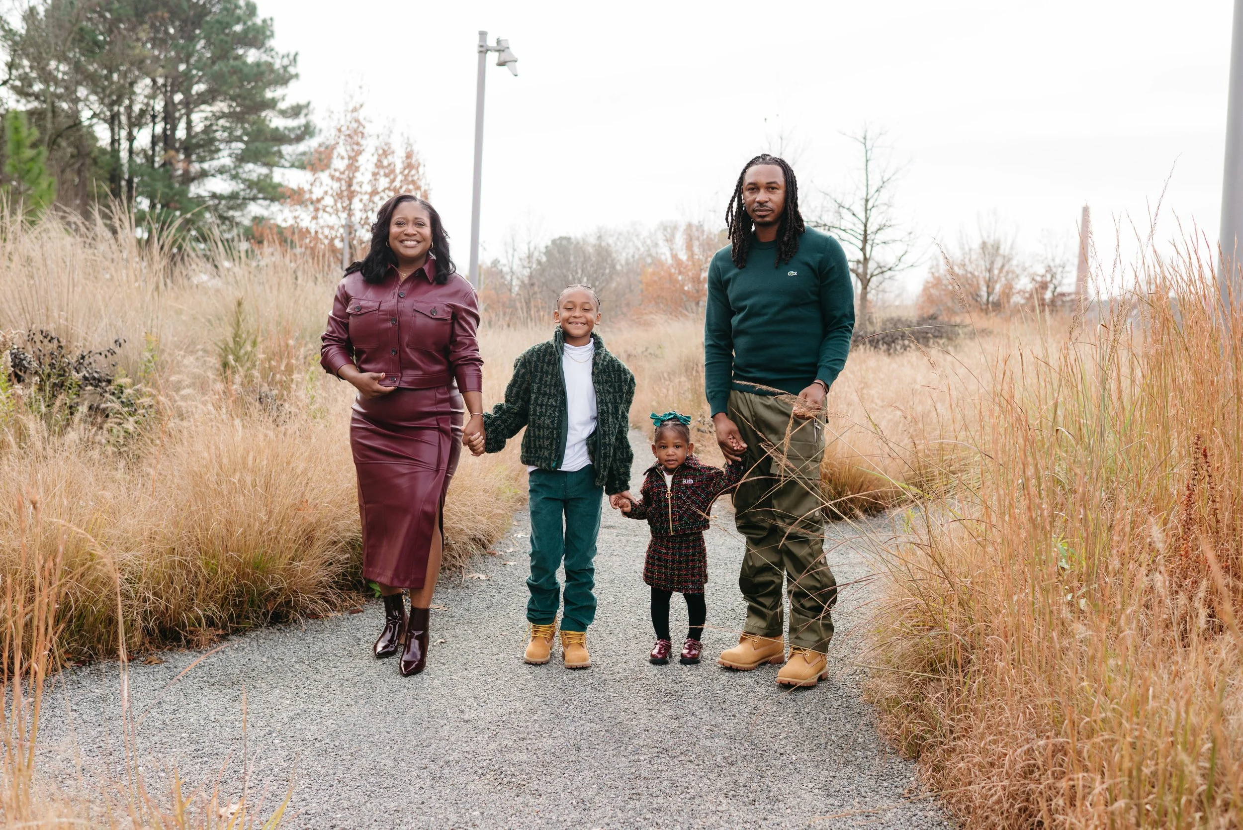 Sweet Fall Family Photos at NCMA with Hannah's Family