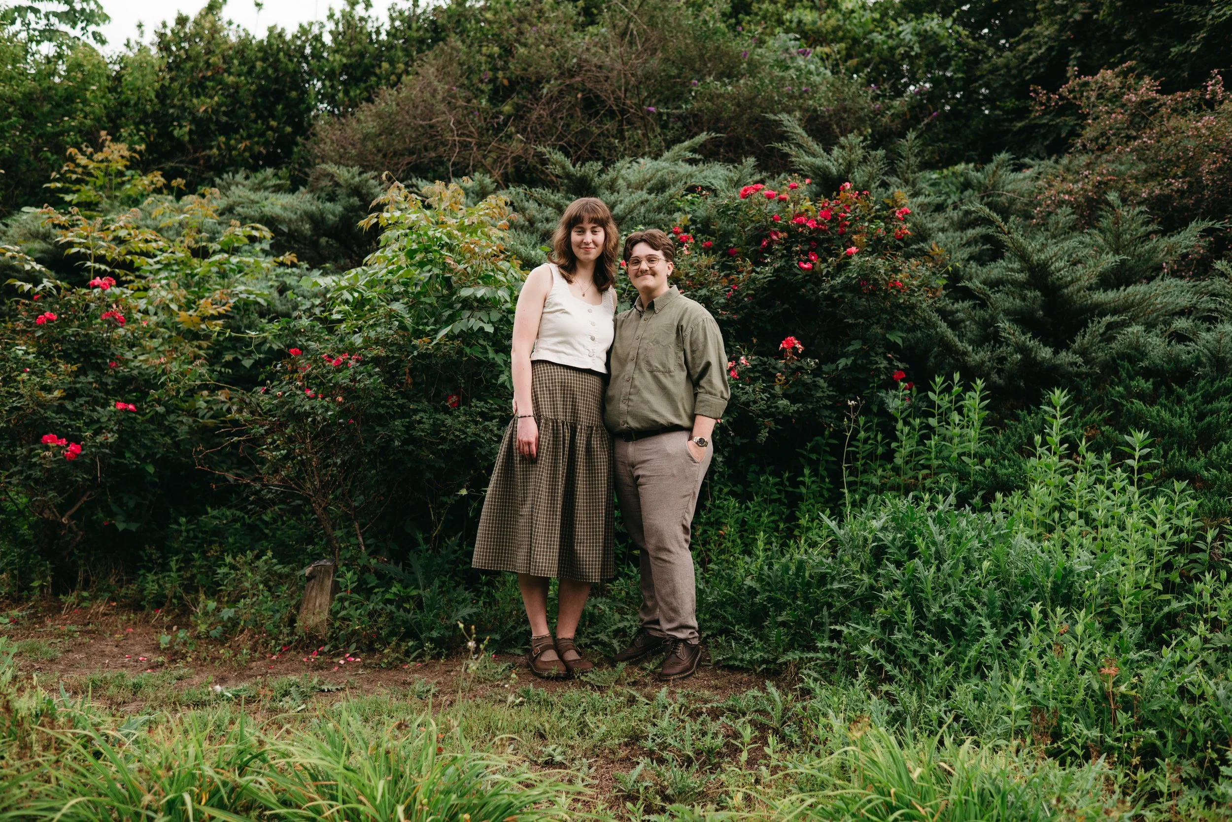 Moody Secret Garden Engagement Session in Greensboro Arboretum with Kai &amp; Kristen