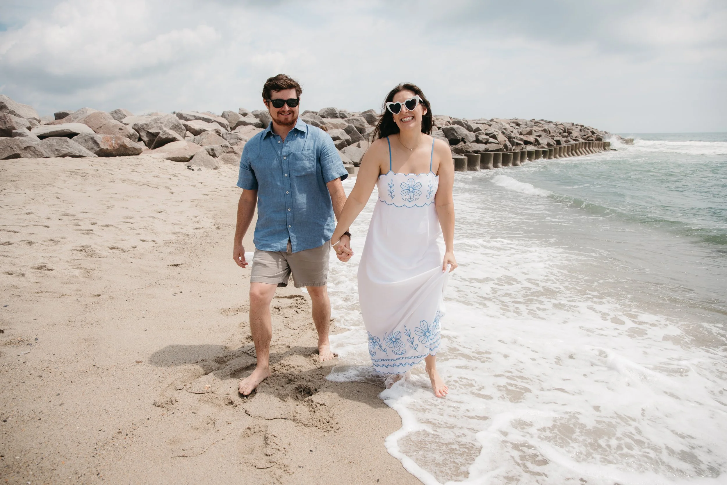 Summer Lovin' Picnic Engagement at Fort Fisher with Meredith and Caleb