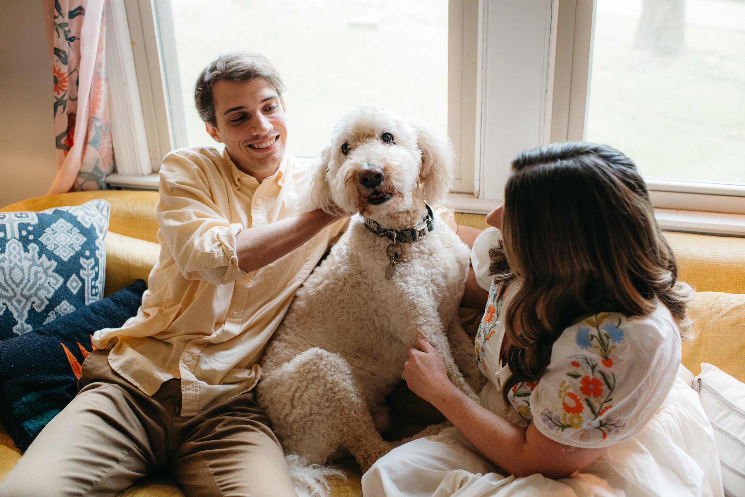 Cozy, Intimate In Home Engagement Session in Carrboro with Rachel &amp; Dan