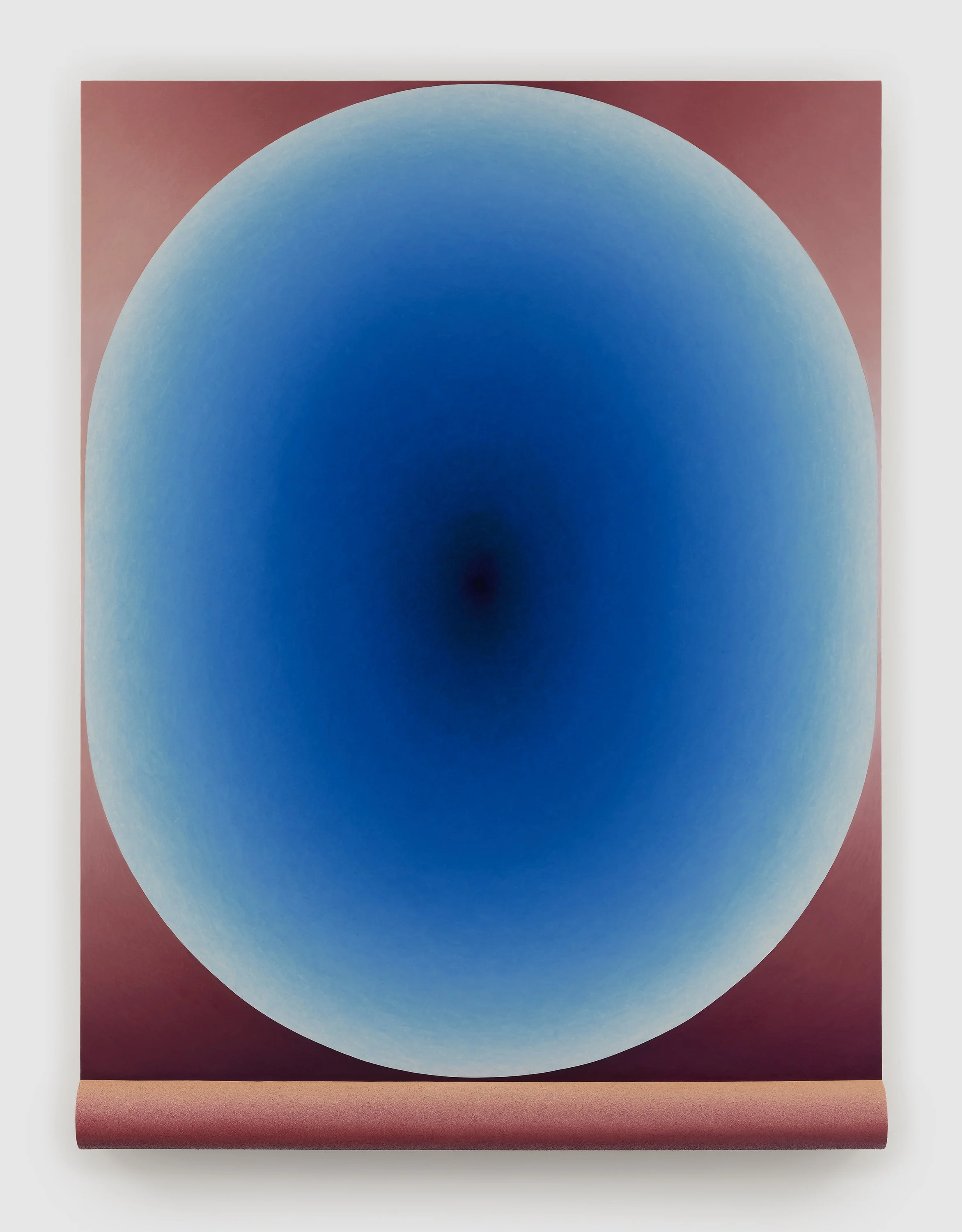    Blue Brain on mauve rose shoulders    oil, acrylic medium, and high-density foam on linen over panel  48” x 36” x 3.5” 