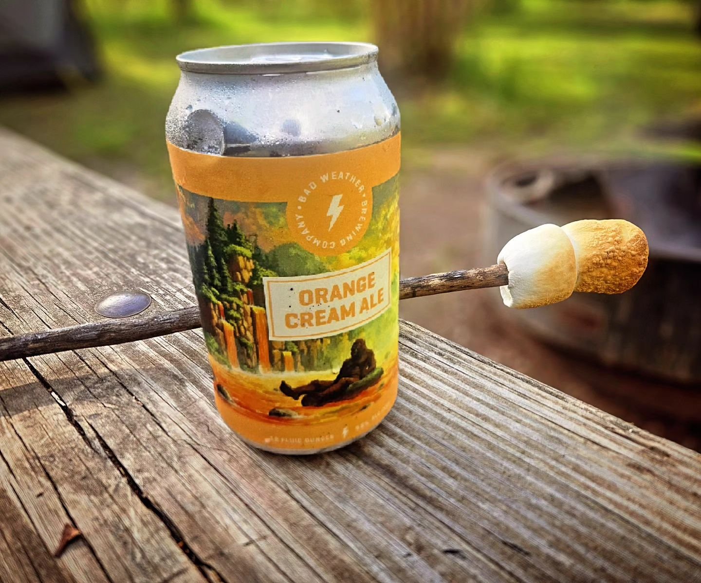 Orange Cream Ale makes a great camping (and S'more) companion.