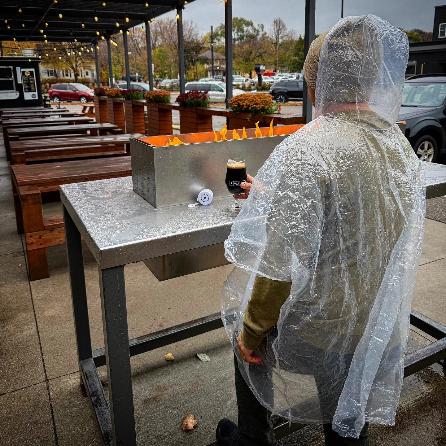 Looks like a rainy start to the day, so to celebrate this bad weather...

Visit us at the taproom today (Tue 10/21) &amp; pick up a to-go item, we'll give you a FREE free travel sized poncho. To-go items such as Crowlers, 6-packs, bottles, or gummies