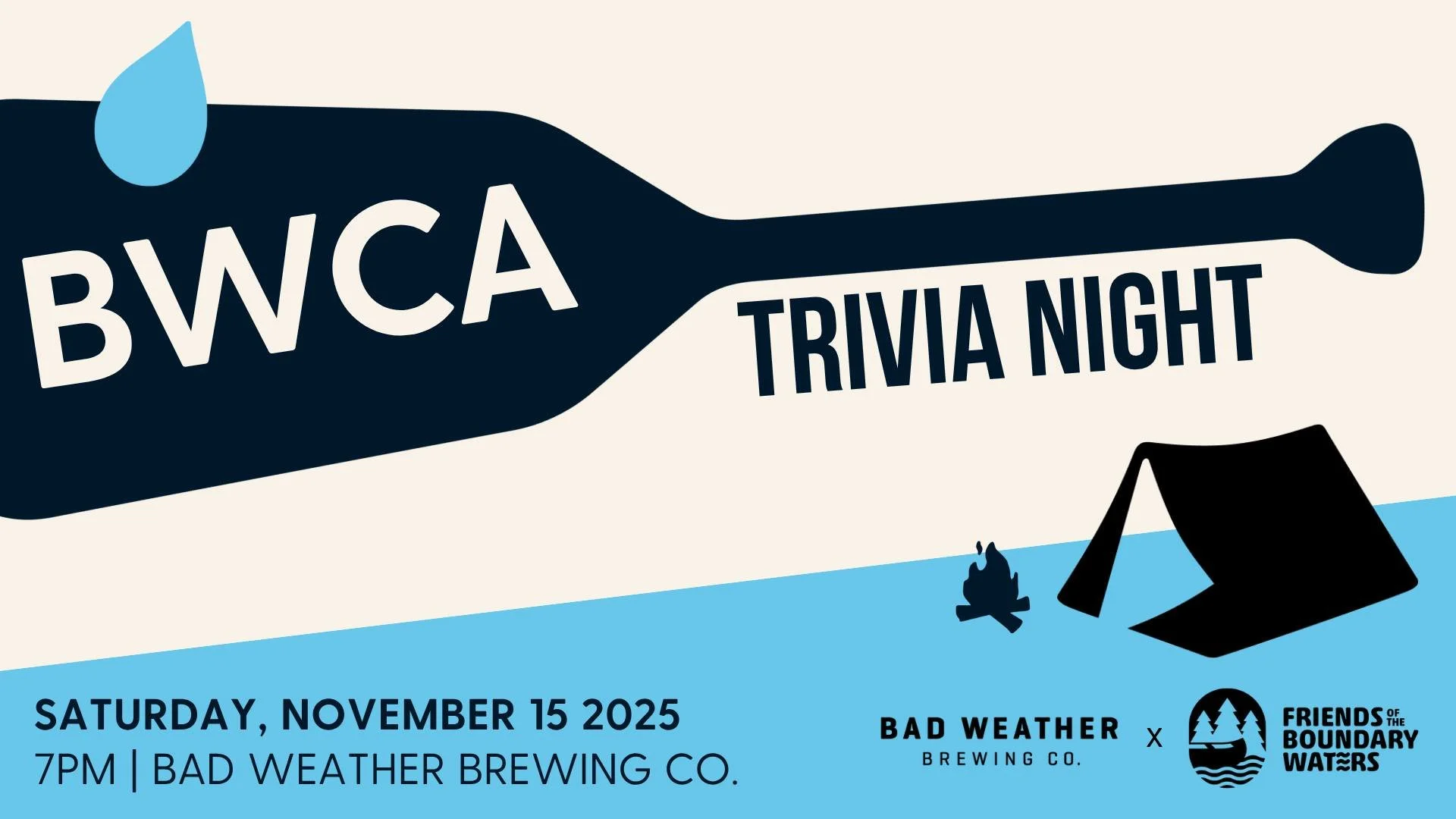 Join us and @friendsbwcaw for an epic night of Boundary Waters Trivia moderated by BWCA Author and President/Owner of Voyageur Maps, Dan Pauly!

The event is Saturday at 7pm