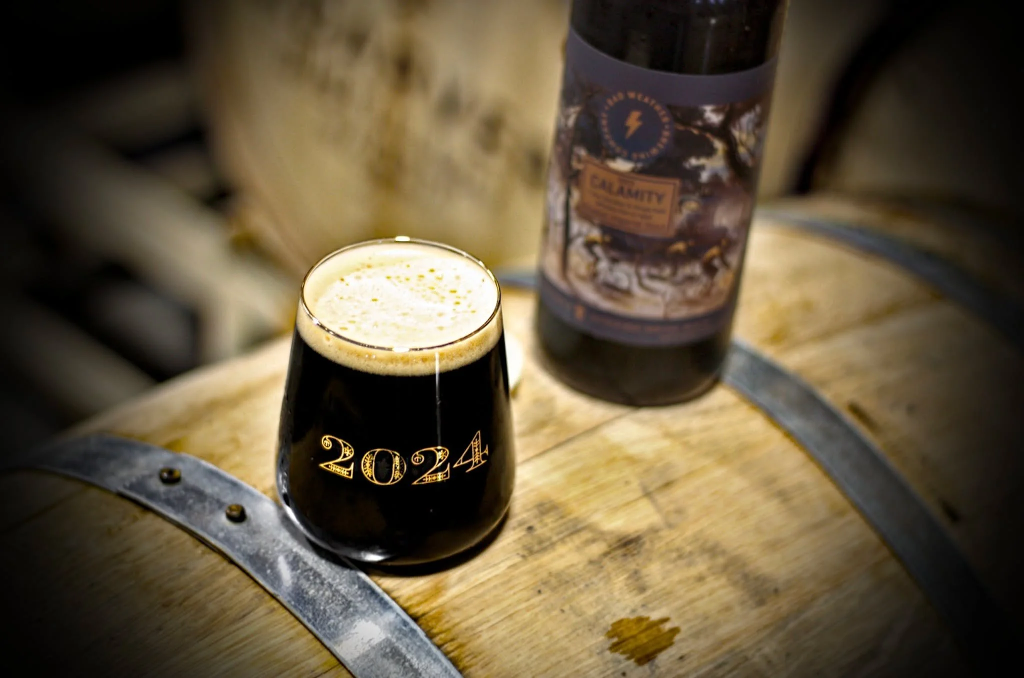Today is Black Friday BLACK OUT. We are opening at noon and have 4 special barrel aged beers on tap. Grab a bottle, a pour or a flight of all four! 

2024 CALAMITY - A Russian Imperial Stout that slumbered in 7-year bourbon barrels from J Carvery Dis