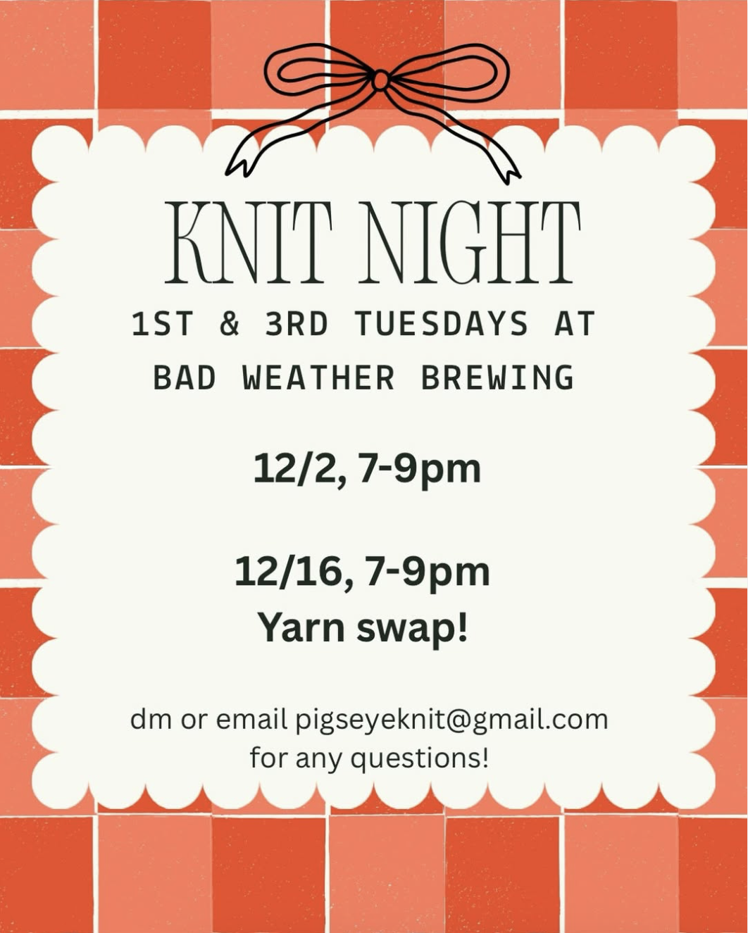 Knit Night &amp; Yarn Swap