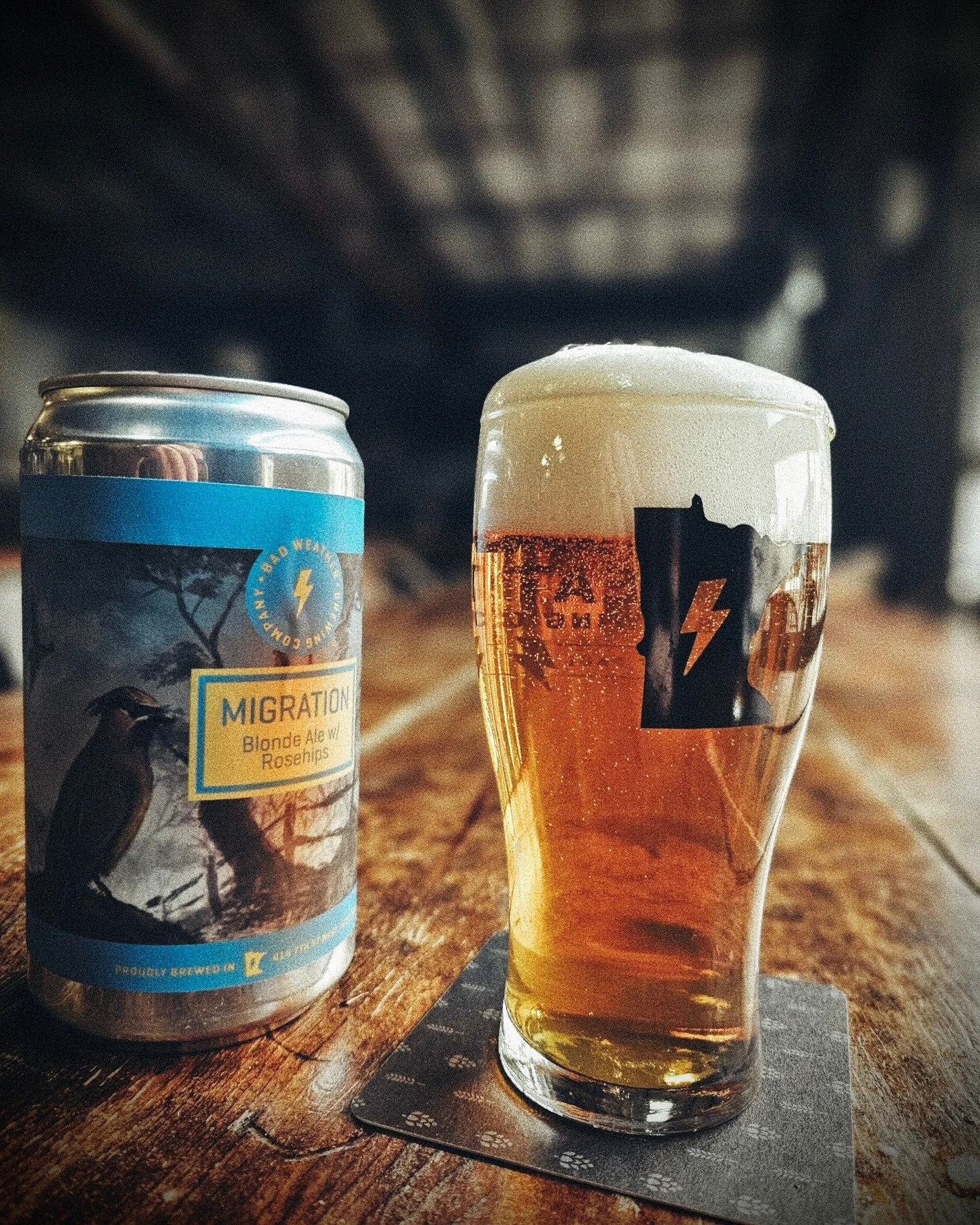 Migration is back on tap today (crowlers on Tuesday). This was one of our very first seasonal brews when we launched in 2013, but has been long since dormant. 

This is a blonde ale is brewed with a beautiful dose of rose hips, decorating the beer wi