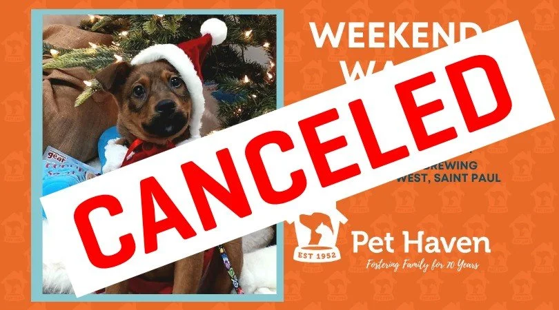 Unfortunately we will have to cancel today's Adoptable Dog Meet and greet. No the dogs aren't canceled because of something they said on a podcast, the pups aren't the best drivers and don't want them to drive on the roads. 

We will reschedule and l