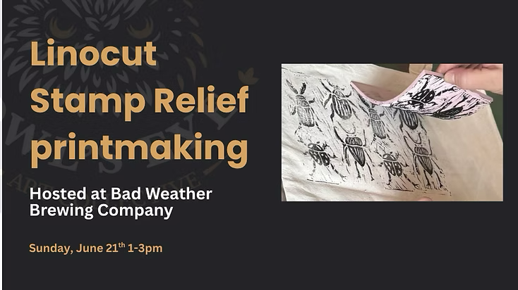 Linocut Stamp Relief Printmaking Class