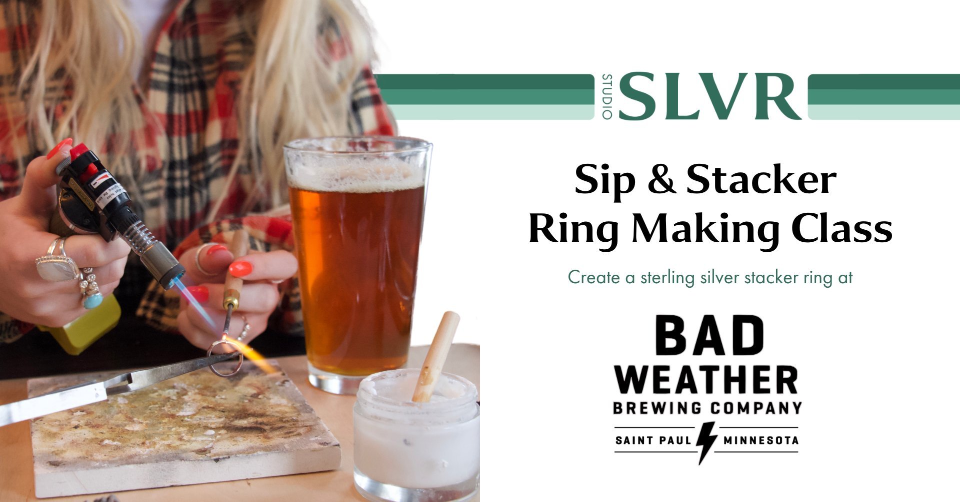 Sip & Stacker Ring Making Classes