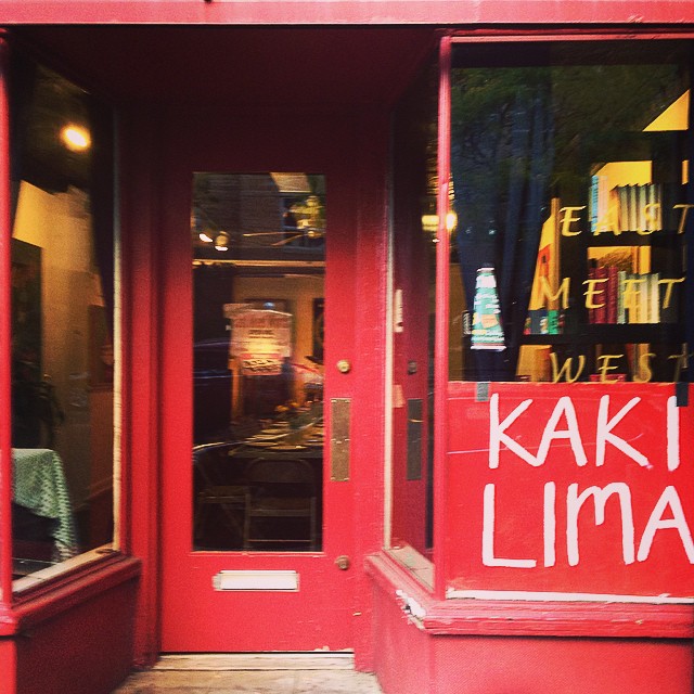 Popping up at the East Meets West bookstore in Cambridge in 2014.