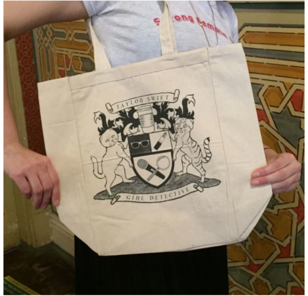 Taylor Swift: Girl Detective Kickstarter reward - book bag.