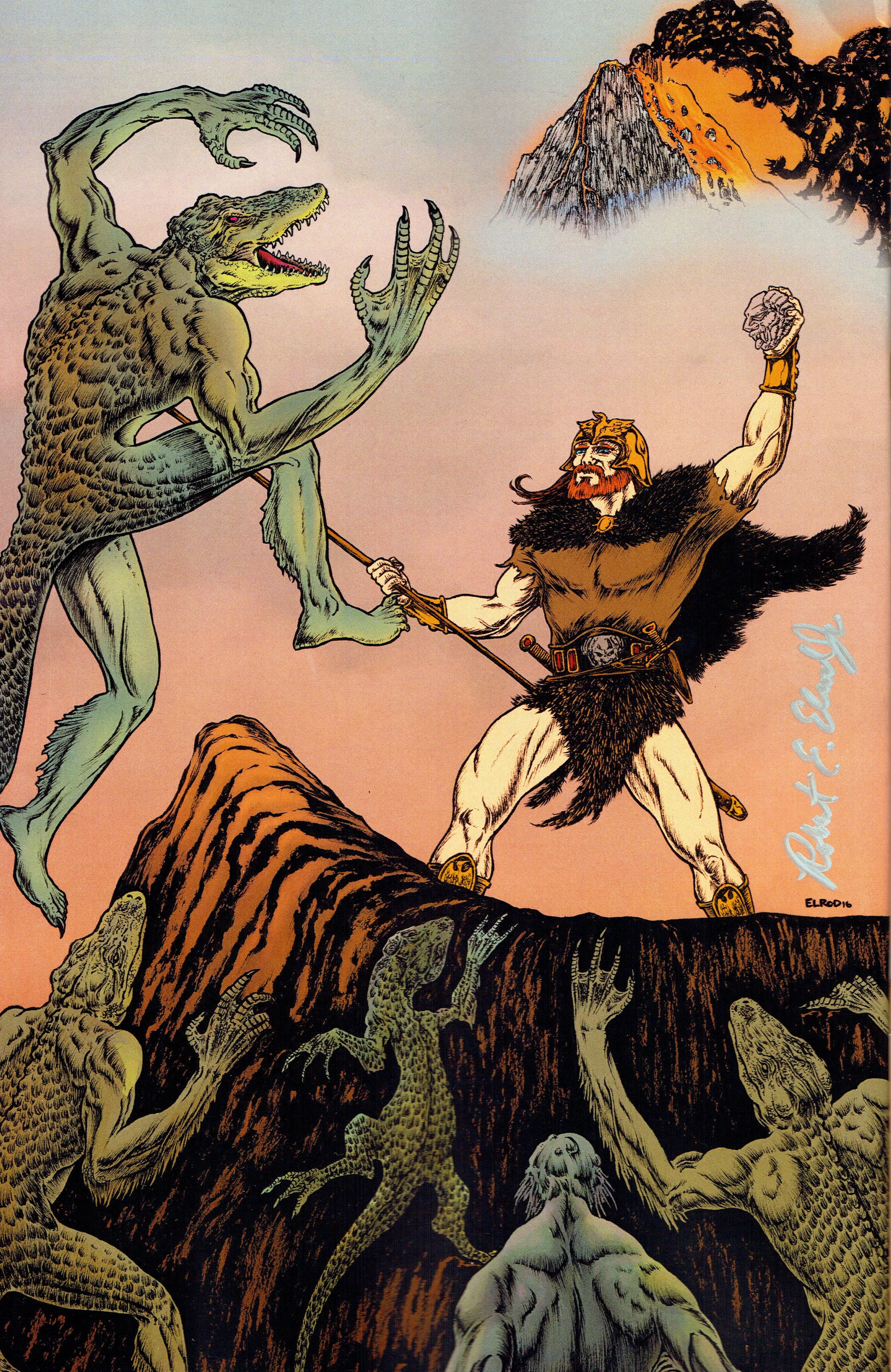 Saga of Metal #1 back cover by Robert Elrod.