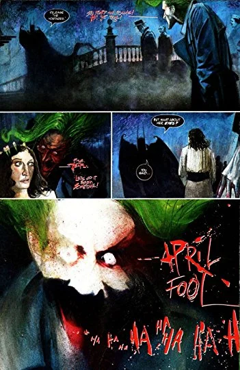 An example of the lettering on Arkham Asylum done by Gaspar Saladino.