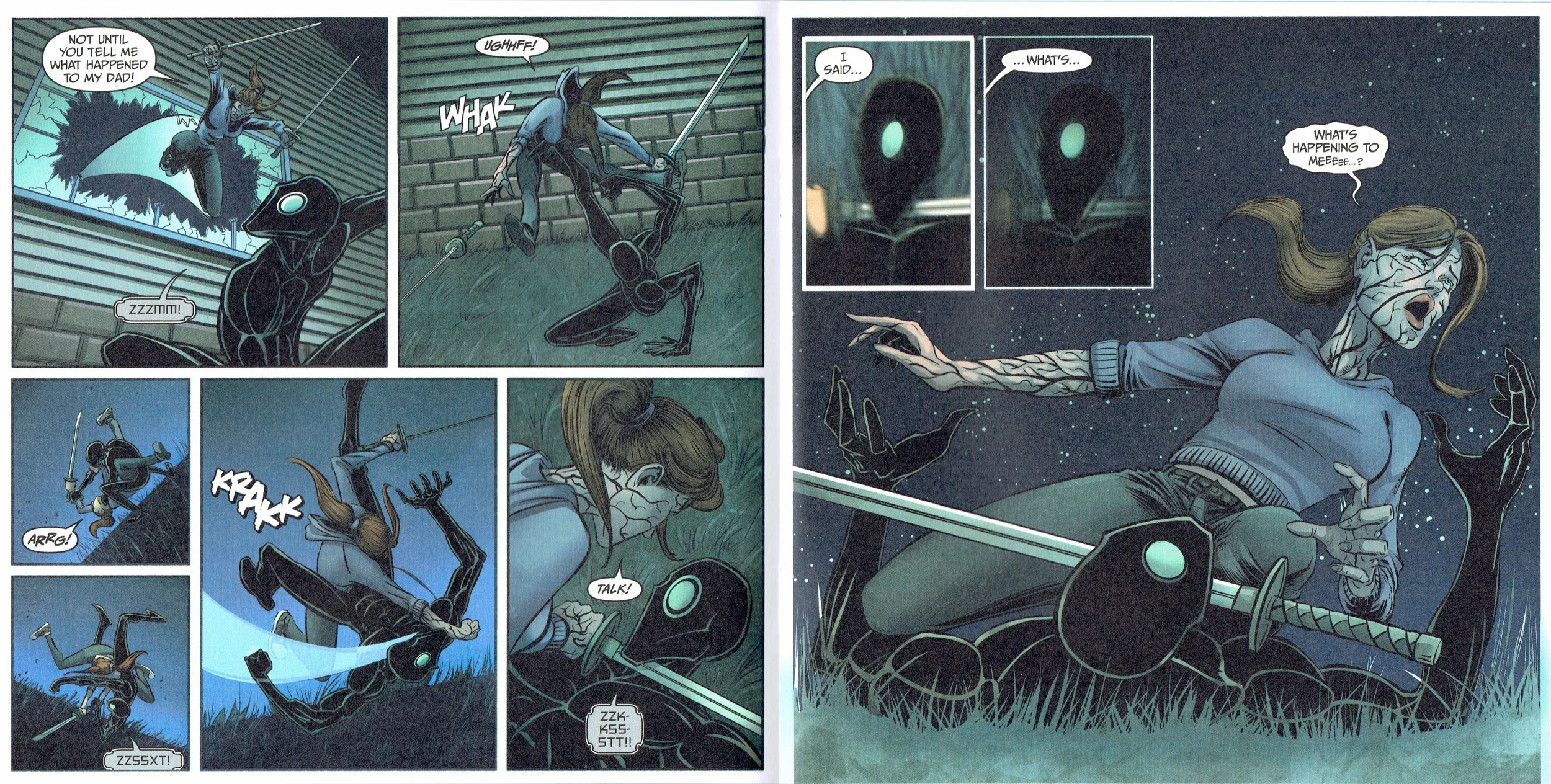 Interior pages from Those Shadow People #1 from Nematode Records.