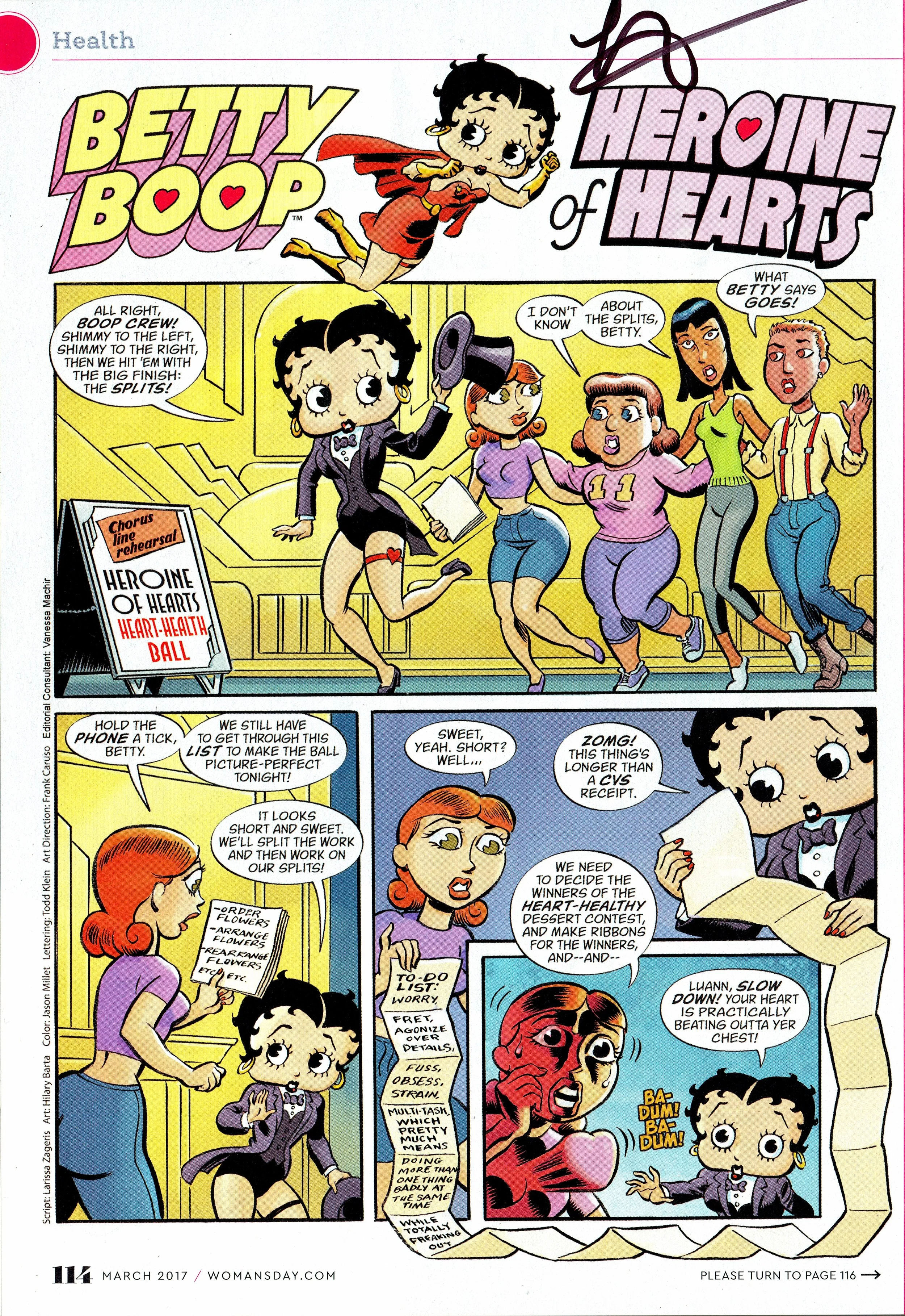 Bettie Boop: Heroine of Hearts by Larissa Zageris & Hilary Barta, from the March 2017 issue of Women's Day.