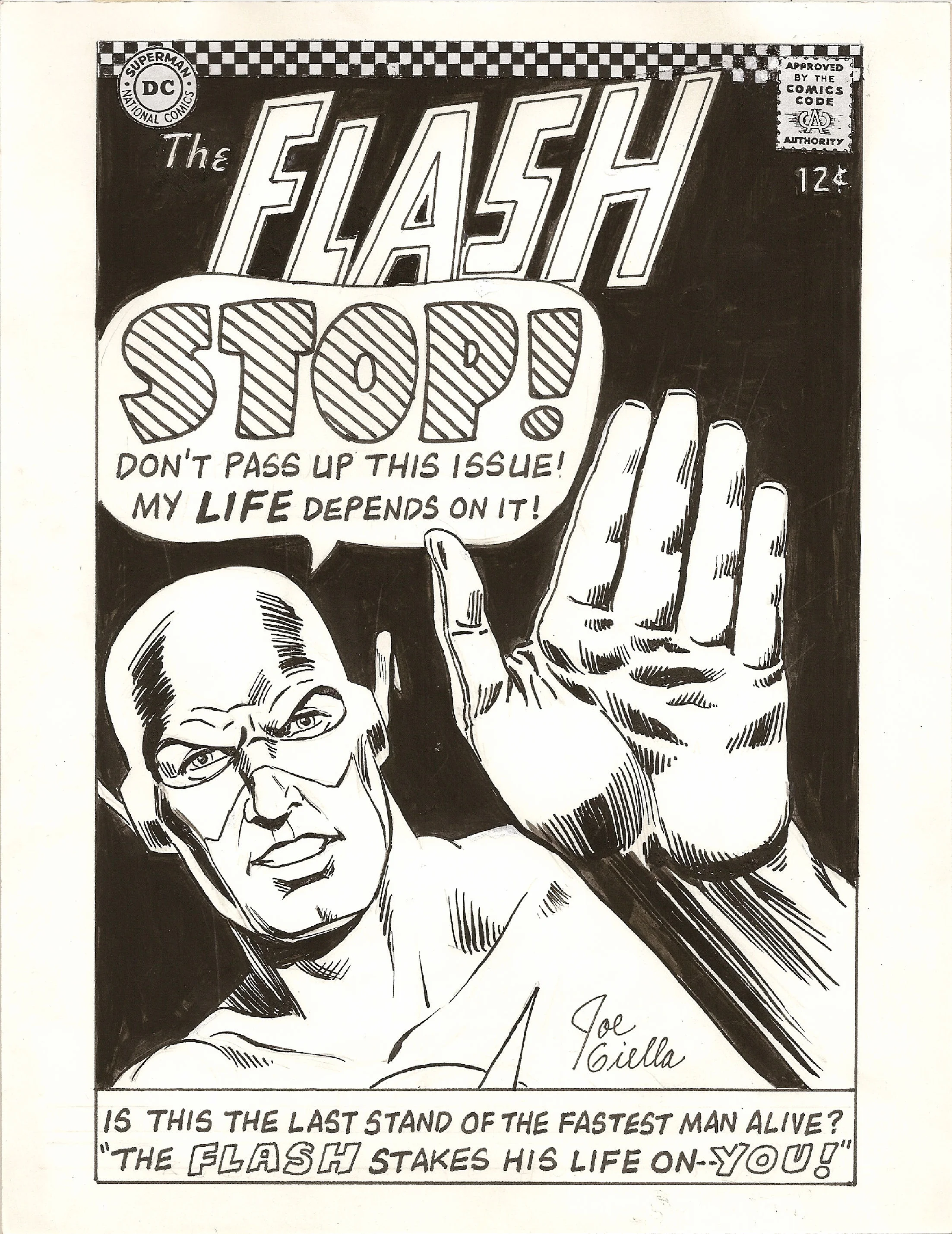 The Flash (1959) #163 cover re-creation commission done by Joe Giella.