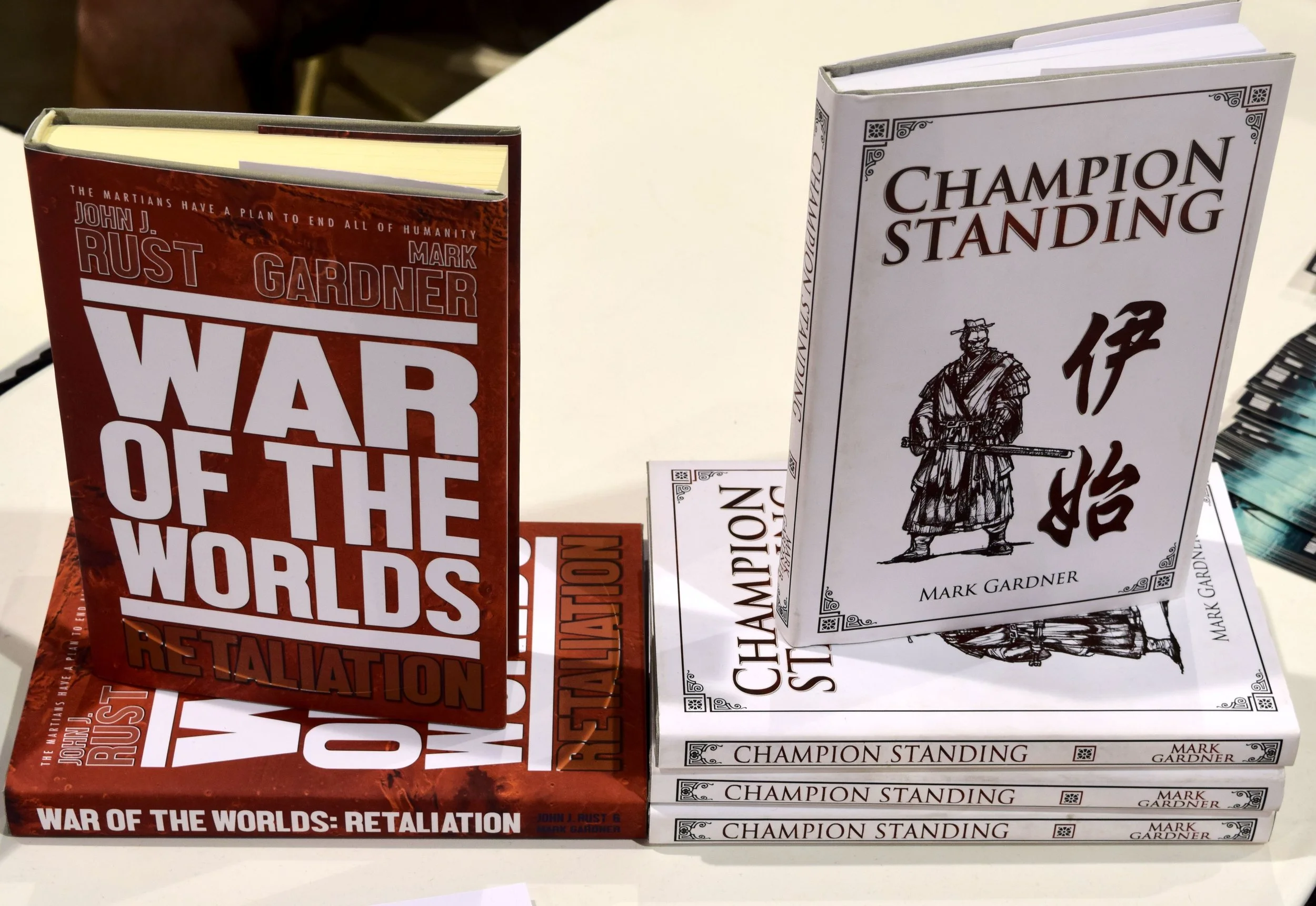 Hardcovers from Mark Gardner & John J. Rust at Phoenix Comic Con 2017.