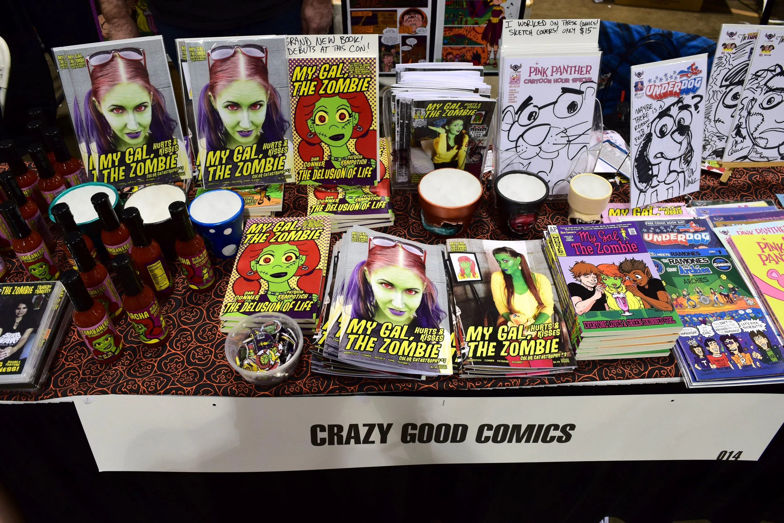 Comics from Dan Conner at Denver Comic Con 2017.