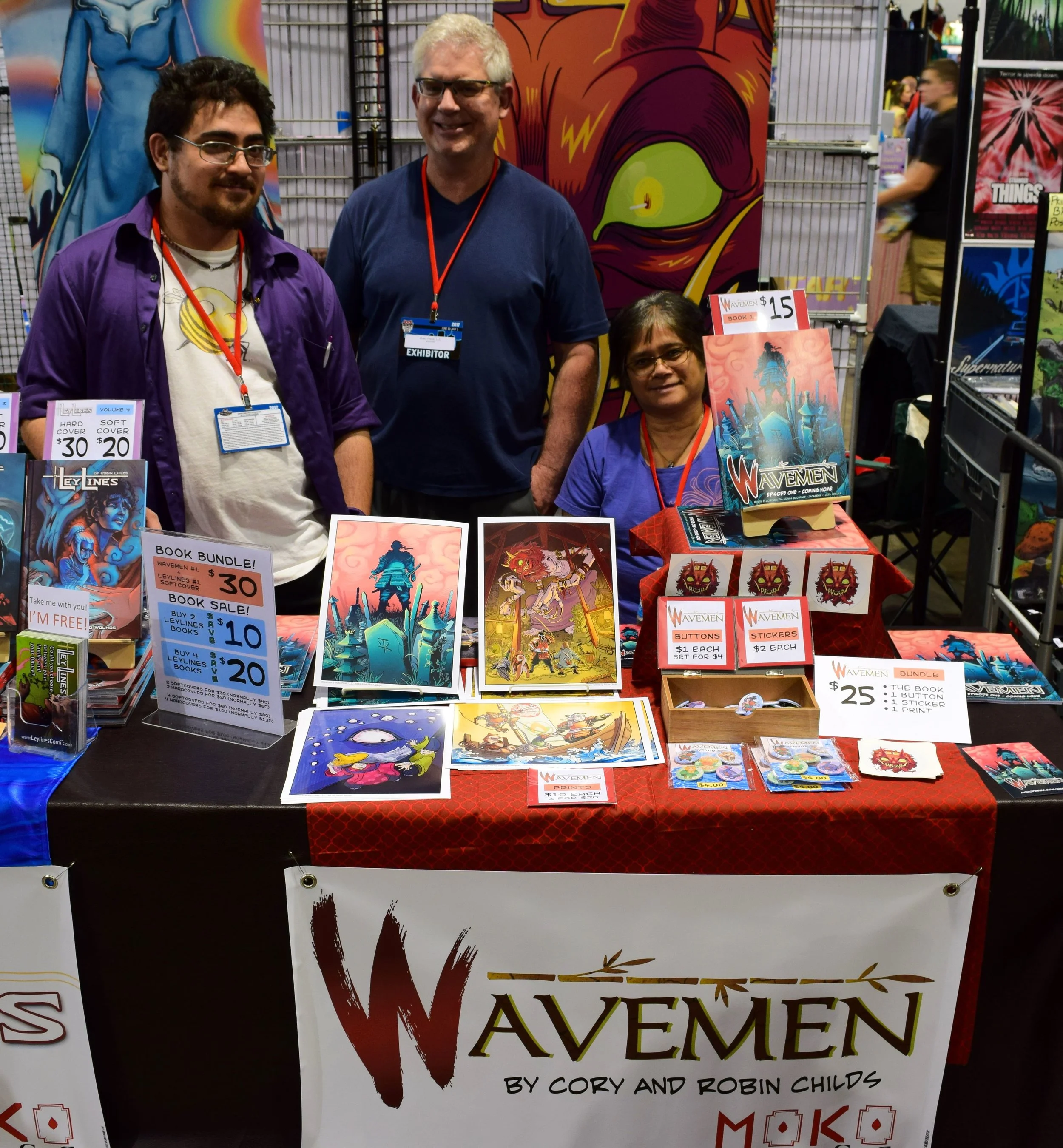 The Wavemen table at Denver Comic Con 2017.