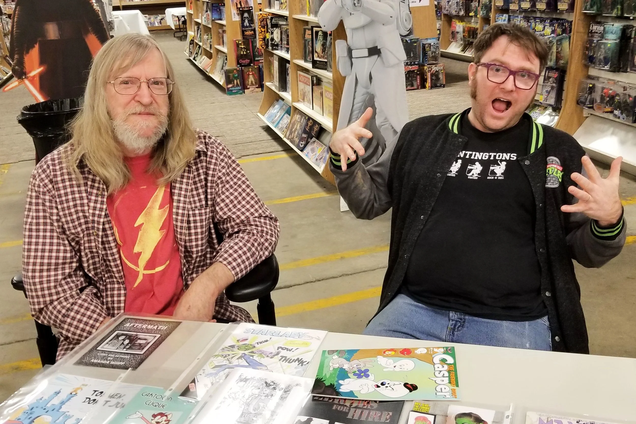Bob Conway & Dan Conner at the Centennials launch party.