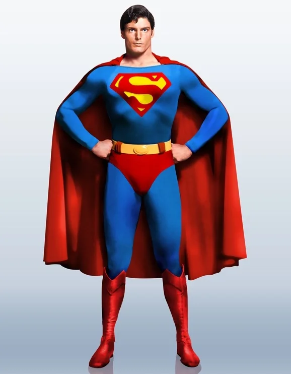 Christopher Reeves as Superman.