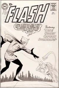 Carmine Infantino and Joe Giella original cover art for The Flash #117.