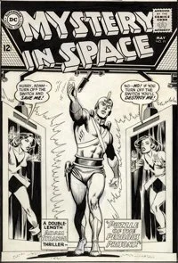 Carmine Infantino and Murphy Anderson original cover art for Mystery In Space #91.