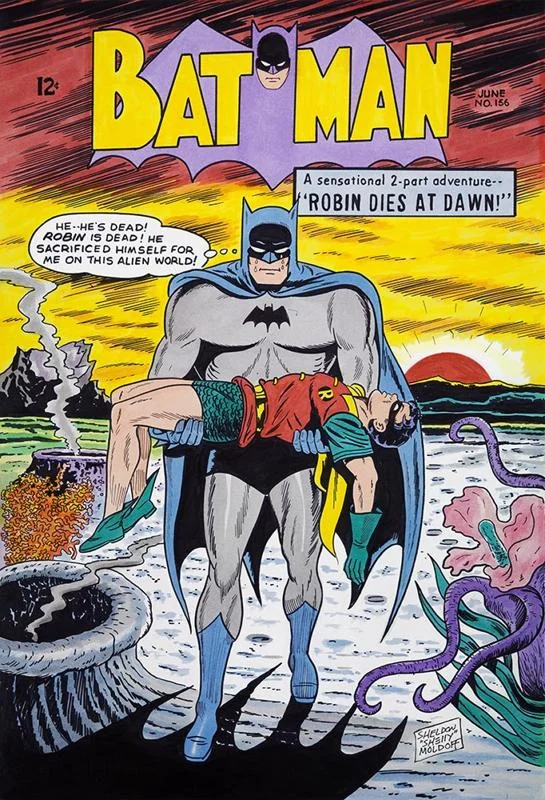 Batman #156 cover recreation commission done by Sheldon Moldoff.