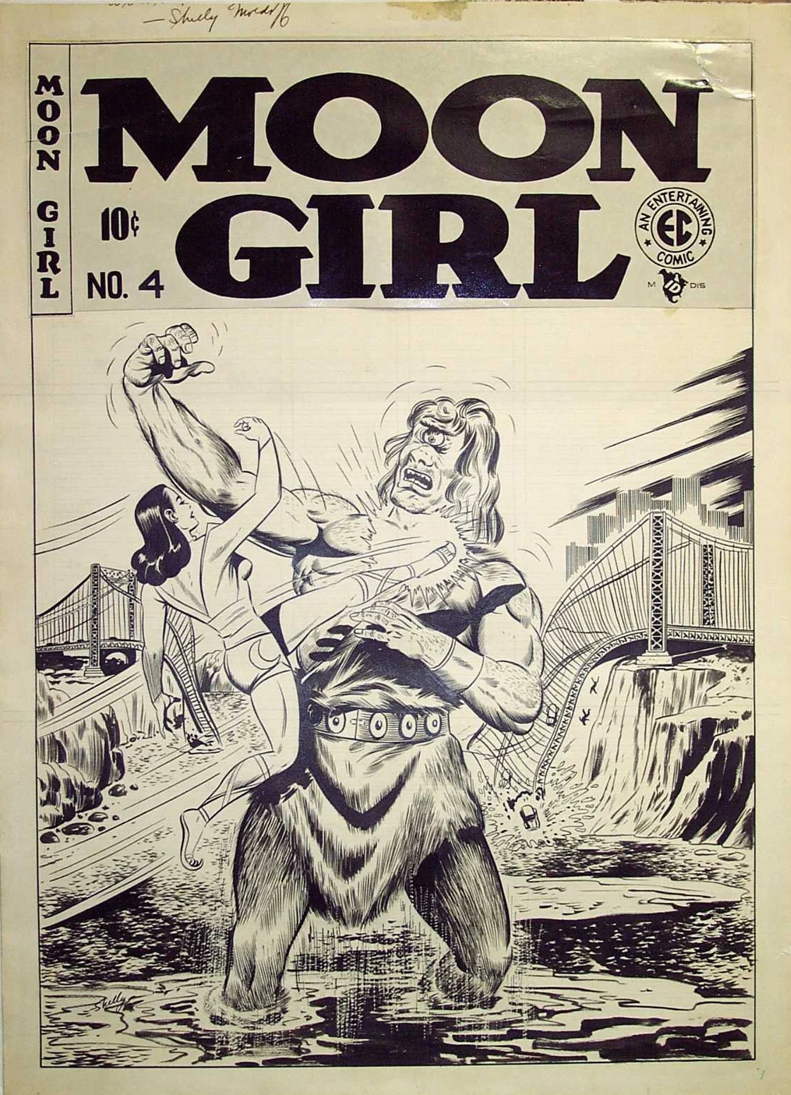 Moon Girl #4 original cover art by Sheldon Moldoff.