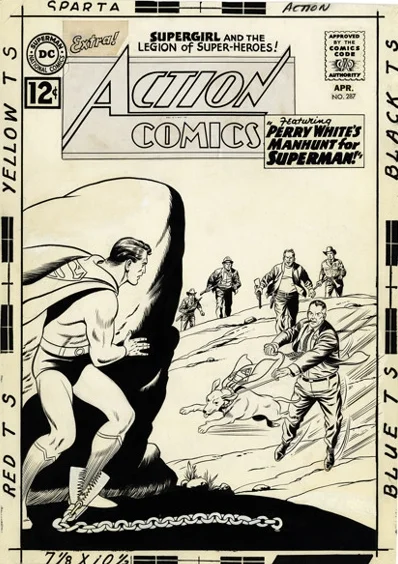 Action Comics #287 original cover art by Curt Swan & Shelly Moldoff